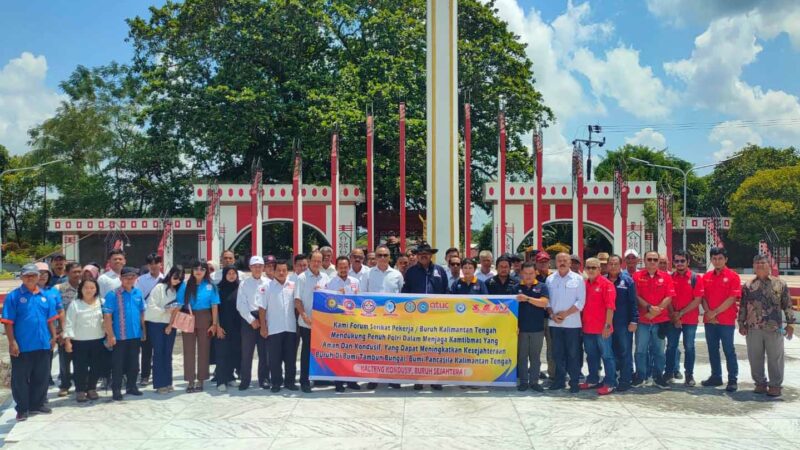 Forum Serikat Pekerja Kalteng Deklarasi Dukung Polri dan Pemerintah Jaga Kamtibmas serta Kesejahteraan Buruh