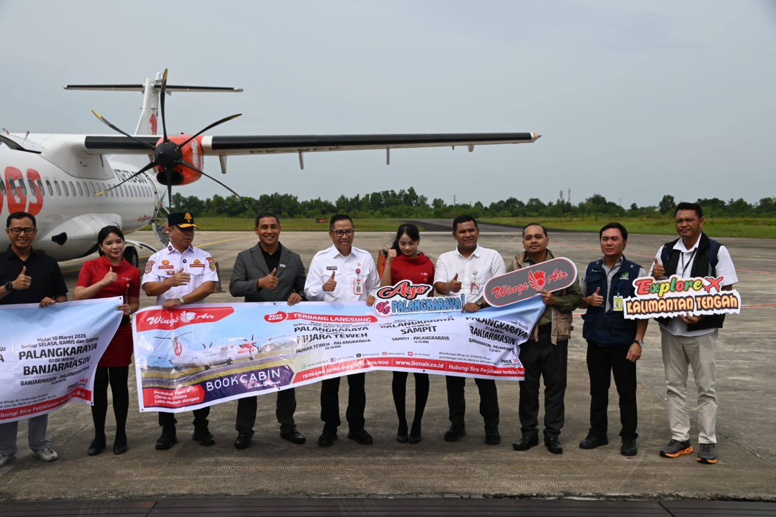 Plt. Sekda Buka Penerbangan Perdana Wings Air, Percepat Konektivitas Antarwilayah