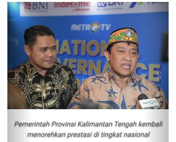Kalteng Raih Penghargaan Nasional dalam National Governance Awards 2026