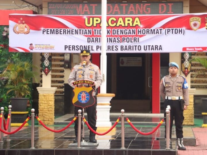 SATU PERSONEL POLRI POLRES BARTO UTARA DIBERHENTIKAN DENGAN TIDAK HORMAT (PTDH)